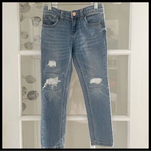 {Cat & Jack} Distressed Patch Skinny Denim Jeans